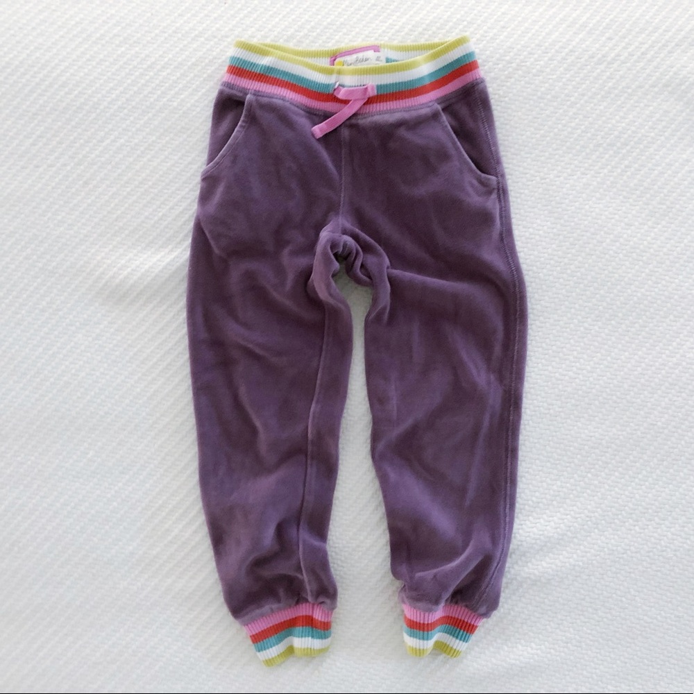 Mini Boden Girls Velour Jogger Sweatpants Size 6